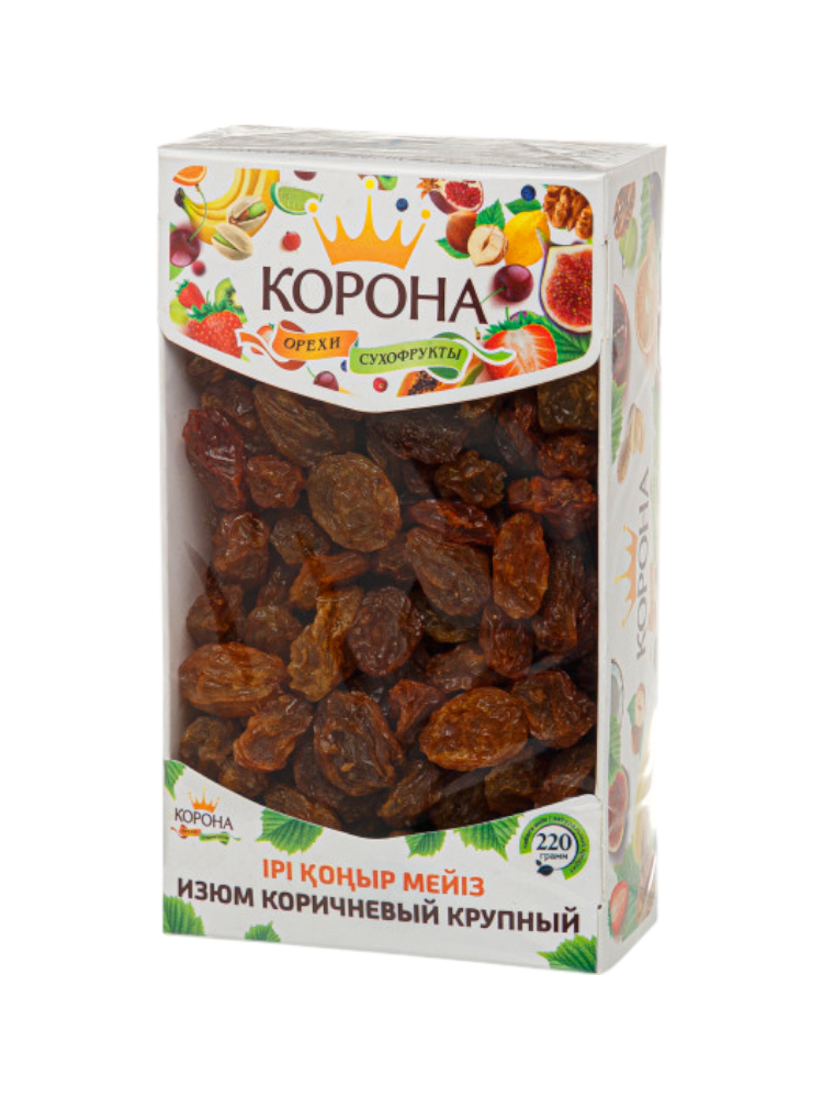 КОРОНА ИЗЮМ 220Г КОРИЧНЕВЫЙ КРУПНЫЙ